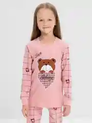 Розовый пижама детская, хлопок 100%