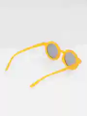 Желтый детские солнцезащитные очки, круглые, для девочек и мальчиков