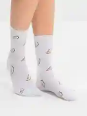 Лайм носки с рисунком авокадо