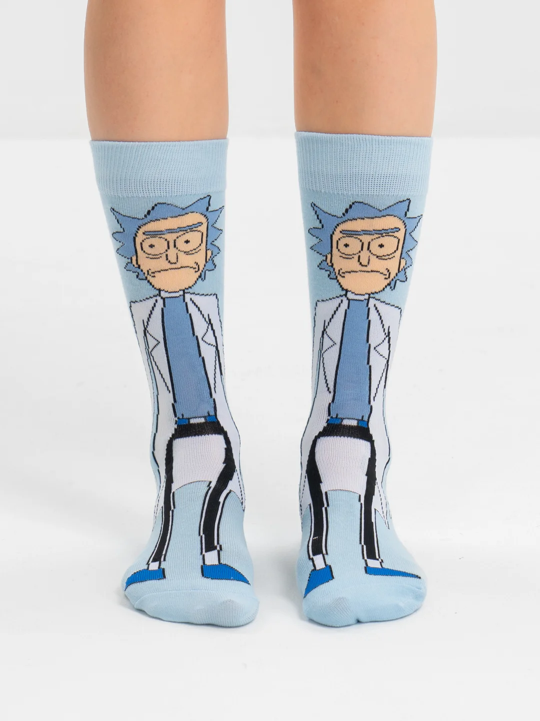 Серый носки "Рик и Морти", длинные, 3 вида (Rick and Morty, мужские, унисекс, женские, с принтом)