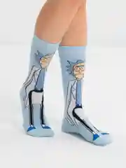 Серый носки "Рик и Морти", длинные, 3 вида (Rick and Morty, мужские, унисекс, женские, с принтом)