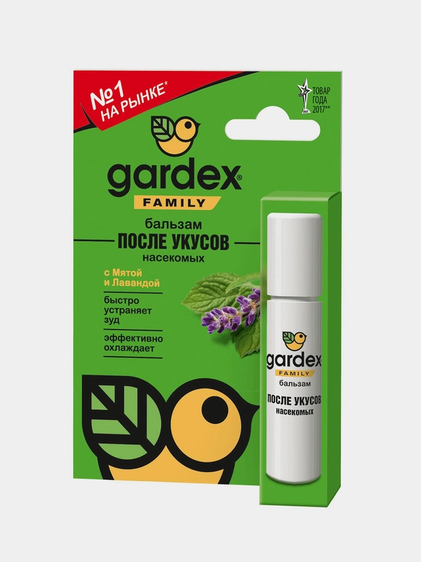 Бальзам после укусов GARDEX Family, роликовый, 7 мл, 1 штука