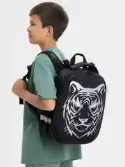 Рюкзак школьный Brauberg 2 отделения, с брелком, Tiger, Светящийся Рисунок, 270698