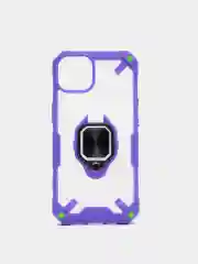 Чехол для iPhone 13 Pro пластиковый полупрозрачный с металлическим кольцом