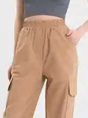 Бежевый меланж брюки карго