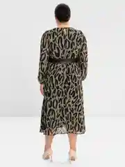 Зелёный хаки платье женское, большие размеры