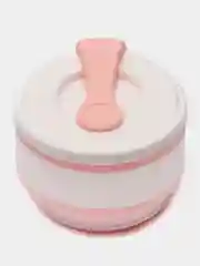 Розовый стакан складной силиконовый туристический