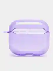 Аметистовый неоновый чехол для AirPods 3, силиконовый, с креплением под карабин, 9 цветов