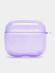 Аметистовый неоновый чехол для AirPods 3, силиконовый, с креплением под карабин, 9 цветов