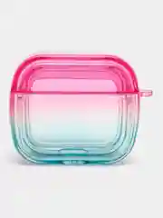 Разноцветный силиконовый чехол для AirPods 3, 8 цветов, градиент, с креплением под карабин