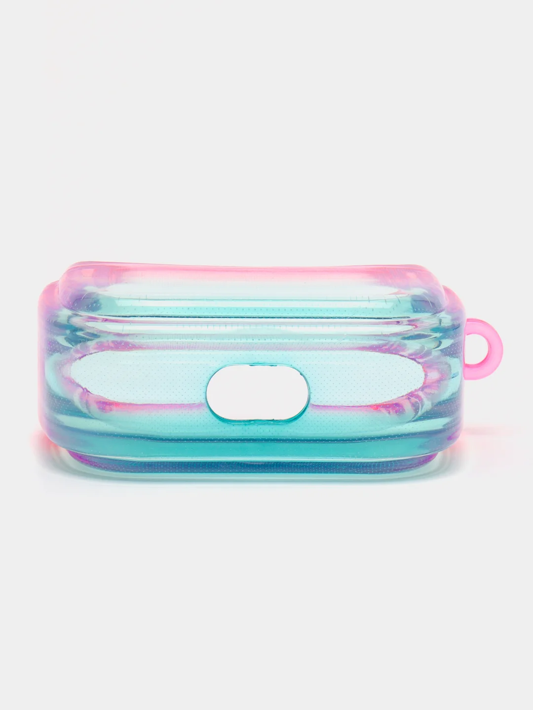 Разноцветный силиконовый чехол для AirPods 3, 8 цветов, градиент, с креплением под карабин