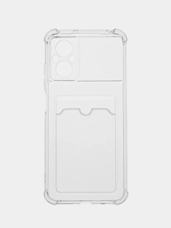 Силиконовый чехол Xiaomi Poco M5 4G 2022, Poco M4 5G (Поко М4 5Г, М5 4Г 2022), с карманом для карт, прозрачный