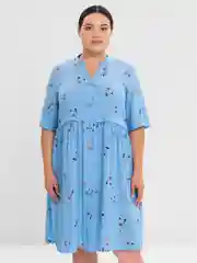 Голубой платье женское, большие размеры
