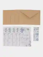 Голубой приглашение на свадьбу, с крафтовым конвертом, комплект из 5 штук, 5 вариантов дизайна