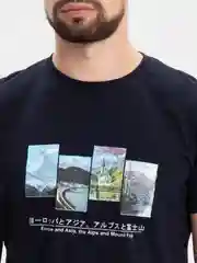 Угольный футболка мужская, хлопковая, с принтом