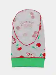 Серый меланж косынка-панамка для девочки на резинке, 100% хлопок, кулирка