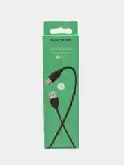 Черный usb зарядный кабель BOROFONE BX19 Type-C, 3A, 1 м
