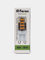 Лампа светодиодная Feron LB-432, 5W, цоколь G9