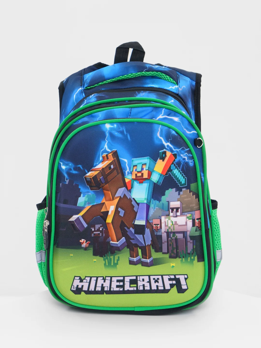 Голубой рюкзак школьный Майнкрафт ( Minecraft ), рюкзак школьный для мальчика , ортопедический