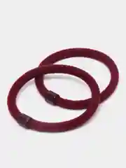 Бордовый эластичная резинка для волос, с бусинкой, 2 штуки