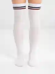 Белый гетры женские, гольфы в полоску