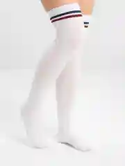 Белый гетры женские, гольфы в полоску