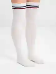 Белый гетры женские, гольфы в полоску