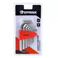 ЕРМАК Набор ключей - шестигранников 1,5-10мм, 9шт. (011)