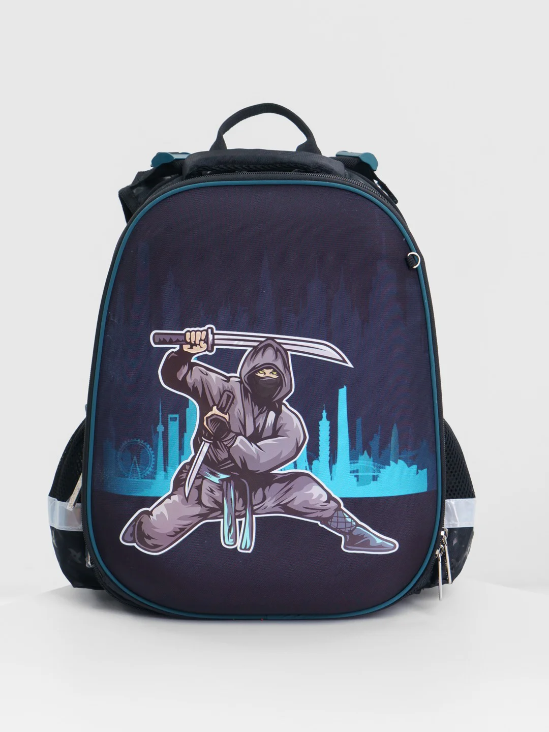 Рюкзак школьный для мальчика Юнландия с дополнительным объемом, Black ninja, 271380