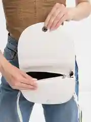 Белый сумка маленькая, через плечо, женская