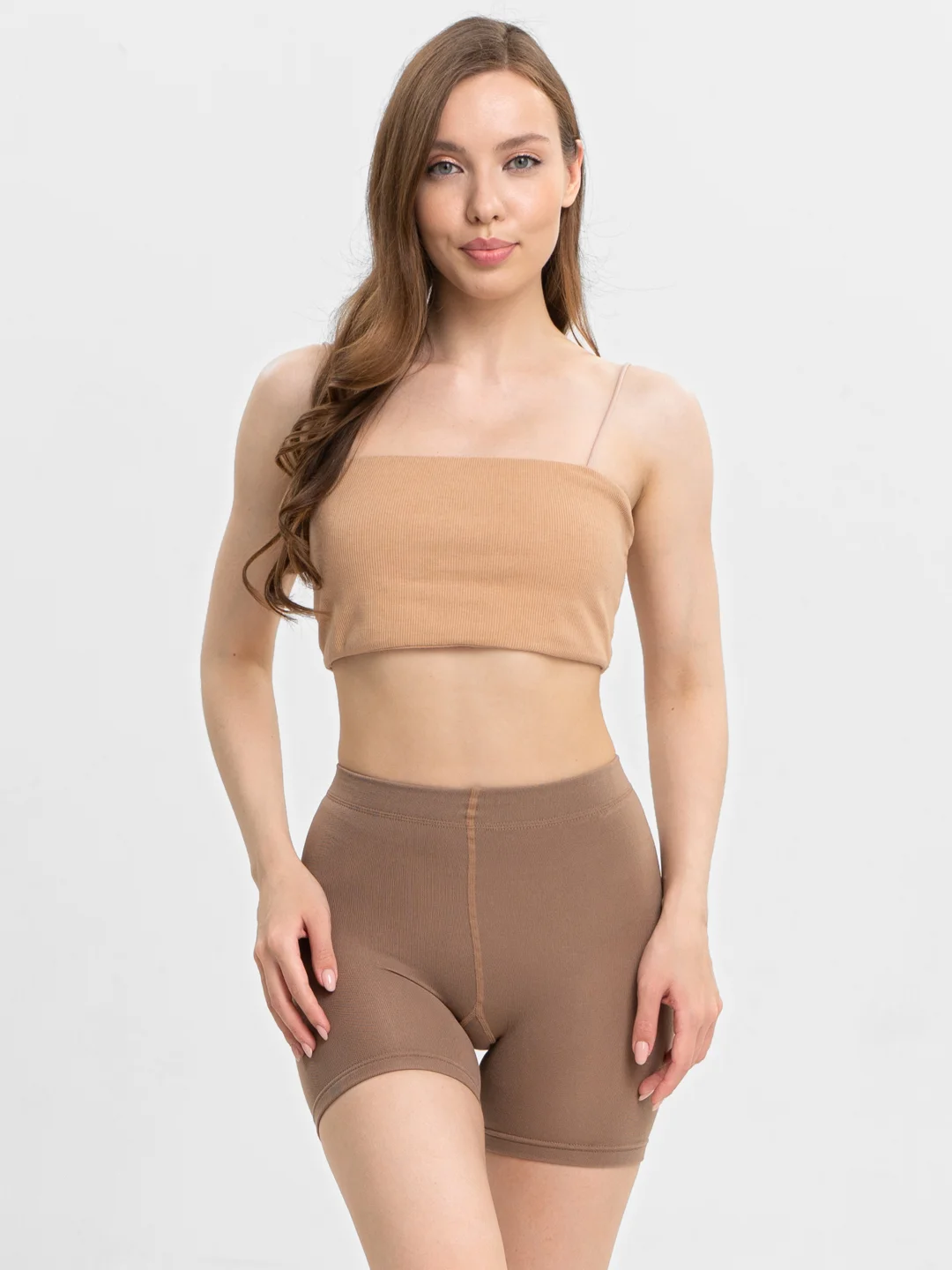 Бежевый теплые шортики из микрофибры с мягким флисовым ворсом, Minimi Piuma 260 Shorts