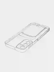 Прозрачный чехол ROSCO для Samsung Galaxy A24 с кармашком и защитой камер, картхолдер с карманом