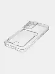 Прозрачный чехол ROSCO для Samsung Galaxy A24 с кармашком и защитой камер, картхолдер с карманом