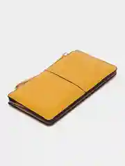 Желтый кошелек женский, кожаный