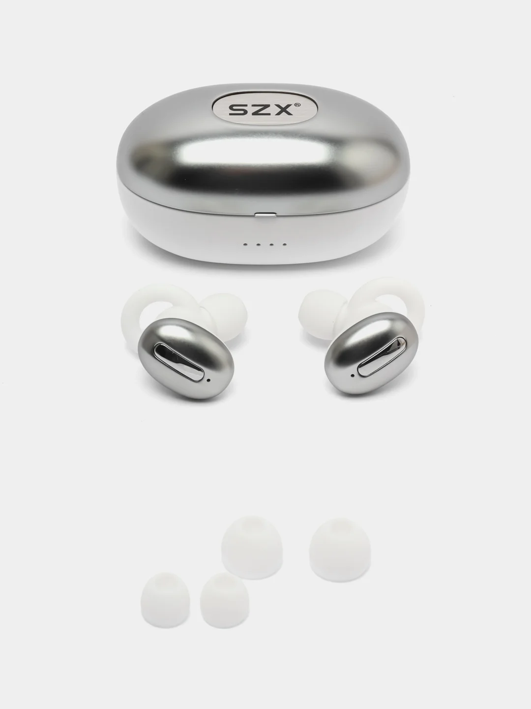 Серебряный беспроводные Bluetooth TWS наушники SZX Aiplus 05 с микрофоном