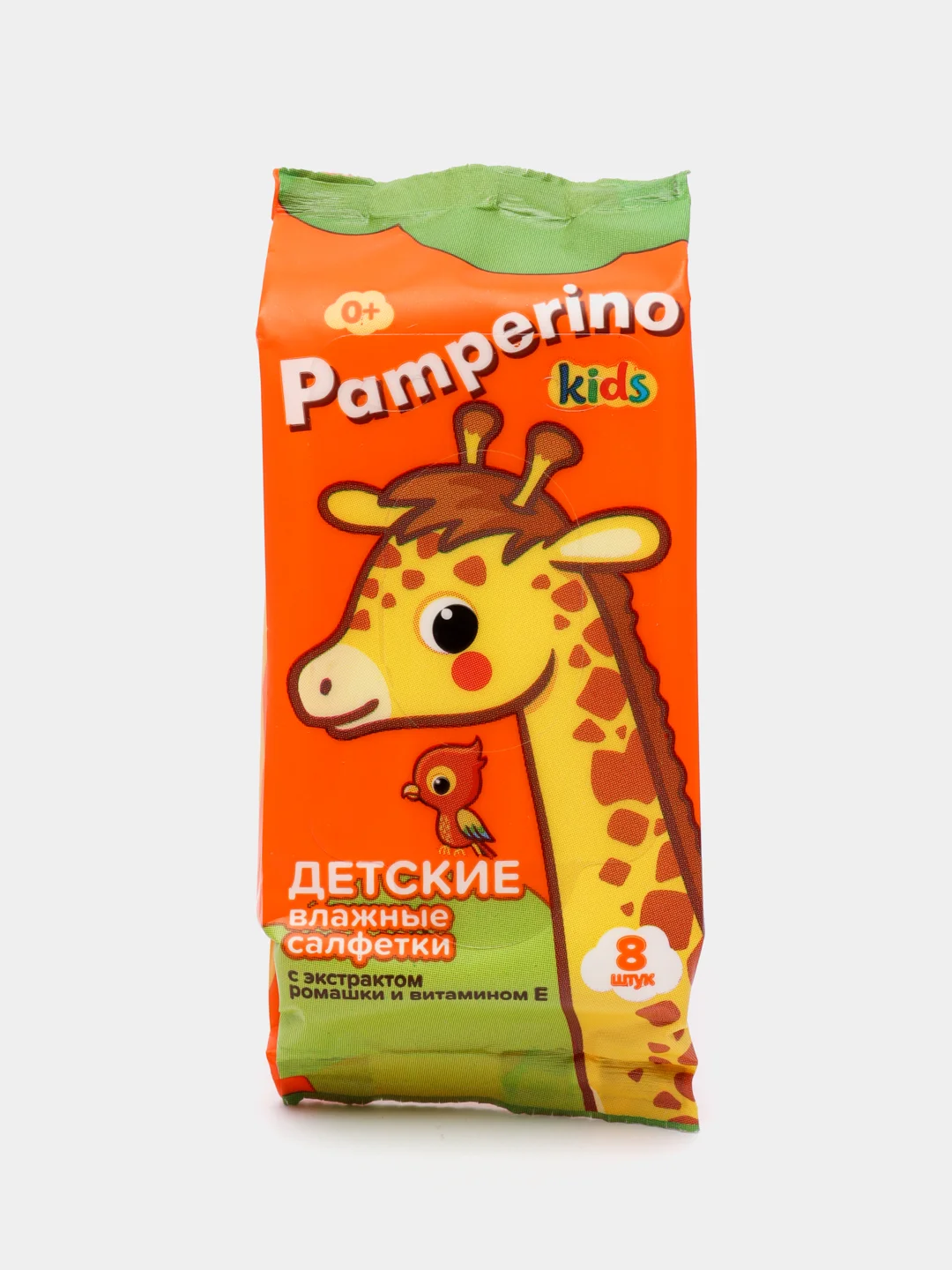 Влажные салфетки детские Pamperino, компактная упаковка, 8 упаковок по 8 штук