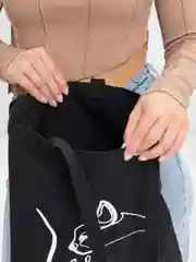Угольный сумка-шоппер с принтом