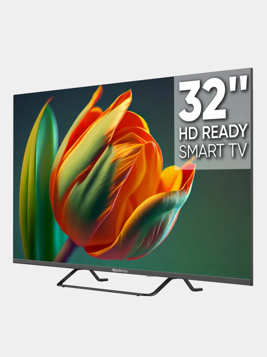 Серый телевизор LED 32" Topdevice Frameless 32BS04H, серый, HD Ready/Smart TV/Wi-Fi
