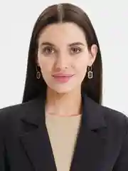 Золотистый хаки серьги-трансформеры с крупным камнем Swarovski, Xuping