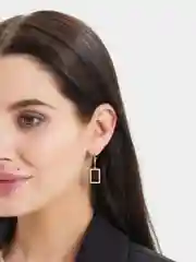 Золотистый хаки серьги-трансформеры с крупным камнем Swarovski, Xuping
