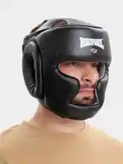 Черный шлем боксерский Reyvel Vinyl RV