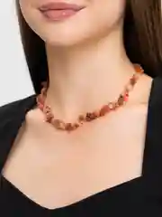 Горчичный ожерелье женское на шею, бусы из камня, чокер на шею