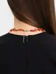 Горчичный ожерелье женское на шею, бусы из камня, чокер на шею