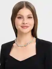 Мятный ожерелье женское на шею, бусы из камня, чокер на шею