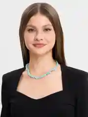 Бирюзовый ожерелье женское на шею, бусы из камня, чокер на шею
