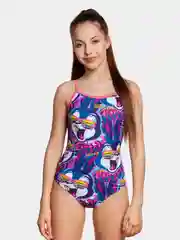 Розовый юниорский купальник спортивный Nera Jr Mad Wave