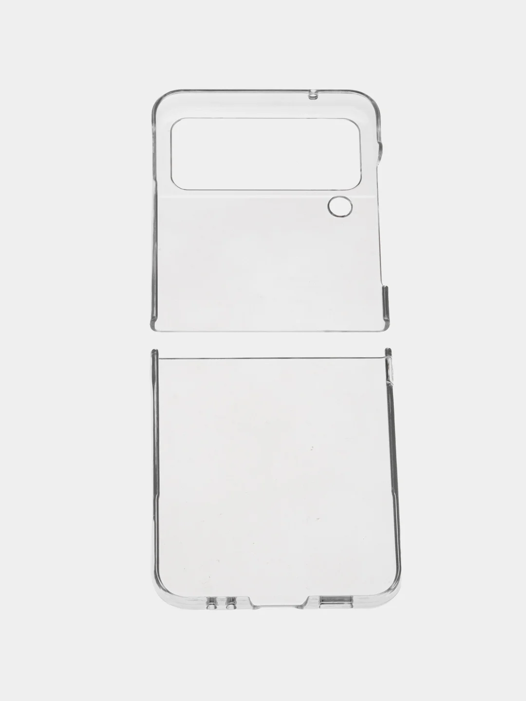 Прозрачный складной, пластиковый чехол Rosco для Samsung Galaxy Z Flip 4, прозрачный, с защитой камер