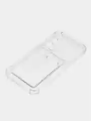 Прозрачный чехол для Samsung Galaxy A54 противоударный силиконовый ROSCO карман для карт защита углов