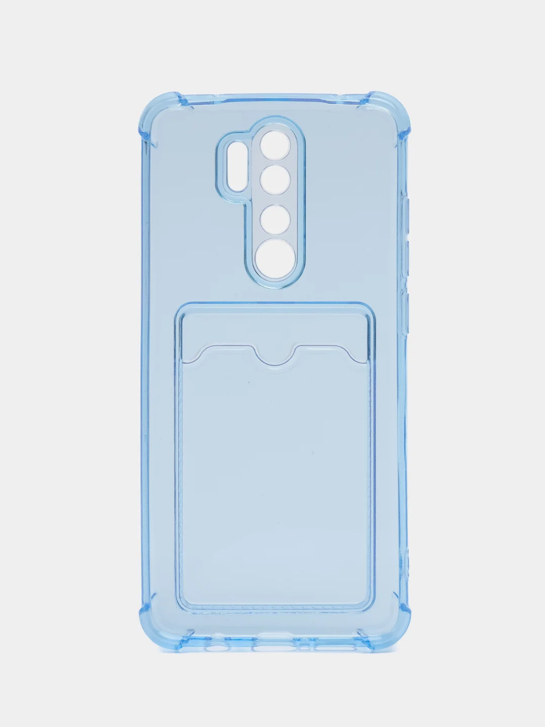 Синий противоударный чехол Rosco для Xiaomi Redmi Note 8 Pro, силиконовый, с карманом для карт
