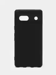 Черный чехол для Google Pixel 7A силиконовый BROSCORP матовый тонкий с бортиком- защитой камер